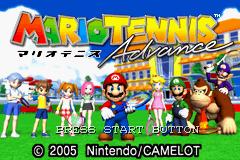 Mario Tennis Advance Title Screen